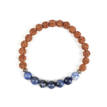 Rudraksha & Lapis Lazuli Bracelet