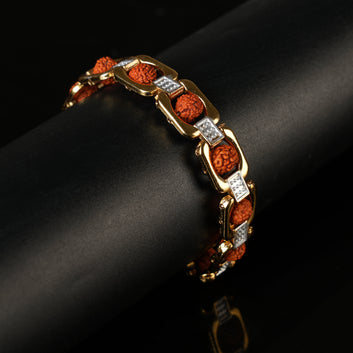Energized Gold Plated Rudraksha Bracelet