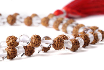 Rudraksha & Sphatik (Quartz) Mala